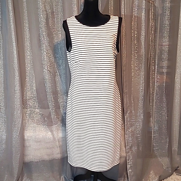 Ashley Stewart Dresses & Skirts - ASHLEY STEWART Women's Black & White Stripped Dress